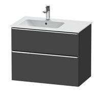Duravit Duravit Meuble sous lavabo D-Neo 81x46,2 cm, 1 porte, évier gauche, chr/Grap ma Quantité:1