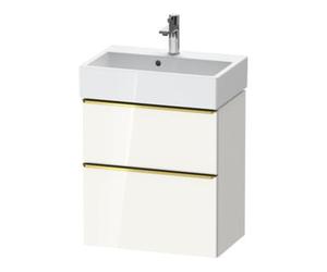 Duravit Duravit Meuble sous lavabo D-Neo Compact 58,4x37,2 cm, 1 porte, 1 tiroir, blanc poli/haut brillant Quantité:1