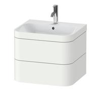 Duravit Duravit Meuble sous-lavabo Happy D.2 Plus 57,5x49 cm, 1 porte, blanc mat, 2 tiroirs Quantité:1