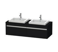 Duravit Ketho Meuble sous-lavabo sur console suspendu, 1400x426x550 mm, 2 tiroirs, pour 2 lavabos à encastrer, des deux côtés, KT6797B1616