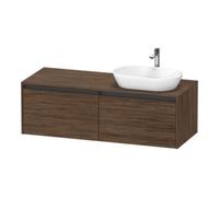 Duravit Duravit Meuble sous lavabo Ketho.2 140x55cm, L P, N foncé, 2 tiroirs, suspendu Quantité:1