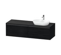 Duravit Ketho.2 bâti-support de lavabo en console, découpe de la vasque à droite, 1600x459x550mm, 2 tiroirs, K24889R16160000