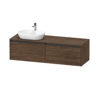 Duravit Duravit Meuble sous lavabo Ketho.2 160x55 cm, L P, N foncé, 2 tiroirs, suspendu Quantité:1