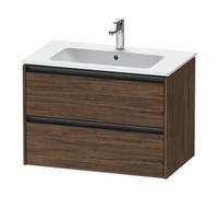 Duravit Duravit Meuble sous lavabo Ketho.2 81x48cm, noyer foncé, 2 tiroirs, suspendu Quantité:1