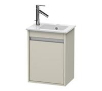 Duravit Meuble sous-lavabo suspendu Ketho KT6417R9191 400×550×285 mm 1 porte droite Taupe mat