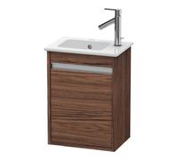 Duravit Meuble sous-lavabo suspendu Ketho KT6417R2121 400×550×285 mm, 1 porte à droite, noyer foncé
