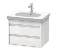 Duravit Duravit Meuble sous lavabo Ketho 60x45,5 cm, blanc brillant, 2 tiroirs, suspendu Quantité:1