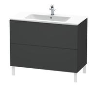 Duravit Duravit Meuble sous lavabo L-Cube 102x48,1 cm, graph ma, 2 tiroirs, sur pieds Quantité:1