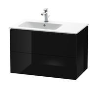 Duravit Duravit Meuble sous lavabo L-Cube 82x48,1x55 cm, 2 tiroirs, évier gauche, noir brillant Quantité:1