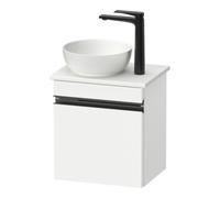 Duravit Sivida Meuble sous-lavabo sur console, charnières à droite, poignée-barre noir diamant mat, 400x325x440mm, SV4656RBD180000