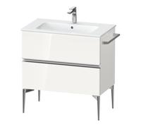 Duravit Sivida bâti-support pour lavabo, 2 tiroirs, poignée profilée chromée, 810x477x591mm, pour ME by Starck, SV4644010220000
