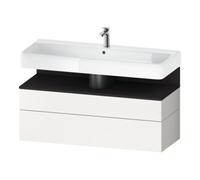 Duravit Duravit Meuble sous-lavabo Qatego 119x47x59 cm, gris m/blanc m, 1 porte, avec B Quantité:1