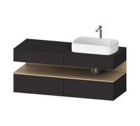 Duravit Duravit Meuble sous lavabo Qatego 140x55x60 cm, blanc/gris, Pl, angle droite Quantité:1