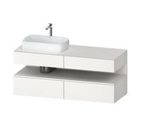 Duravit Duravit Meuble sous lavabo Qatego 140x55x60 cm, blanc mat, consoles, cuvette gauche Quantité:1
