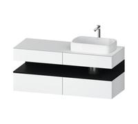 Duravit Duravit Meuble sous lavabo Qatego 140x55x60 cm, chêne clair/blanc mat, Pl, évier à droite Quantité:1