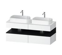 Duravit Duravit Meuble sous-lavabo Qatego 140x55x60 cm, chêne clair/blanc mat, plan, siphon double Quantité:1