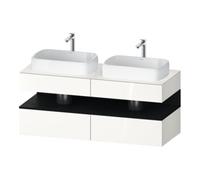 Duravit Duravit Meuble sous-lavabo Qatego 140x55x60 cm, chêne clair/blanc, plan, siphon double Quantité:1