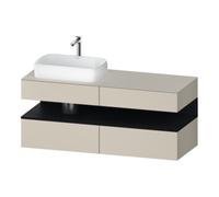 Duravit Duravit Meuble sous-lavabo Qatego 140x55x60 cm, E chêne blanc/taupe, Pl, évier gauche Quantité:1