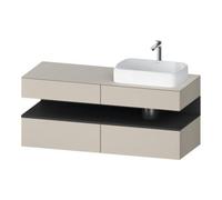 Duravit Duravit Meuble sous lavabo Qatego 140x55x60 cm, gris mat/ta mat, Pl, angle droit Quantité:1