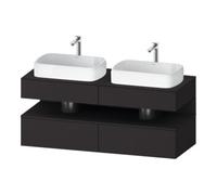 Duravit Duravit Meuble sous lavabo Qatego 140x55x60 cm, gris, placage, évier double Quantité:1