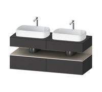 Duravit Duravit Meuble sous-lavabo Qatego 140x55x60 cm, porte avec poignée, plan, évier double face Quantité:1