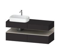 Duravit Duravit Meuble sous-lavabo Qatego 140x55x60 cm, T avec trou robinet, Plan, Cuvette gauche Quantité:1