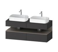 Duravit Duravit Meuble sous lavabo Qatego 140x55x60cm, avec porte/tiroir, plan, lavabo double face Quantité:1