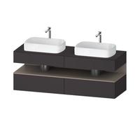 Duravit Duravit Meuble sous lavabo Qatego 160x55x60 cm, avec porte, plan, lavabo double face Quantité:1