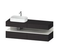 Duravit Duravit Meuble sous-lavabo Qatego 160x55x60 cm, blanc/gris m, Pl, évier gauche Quantité:1