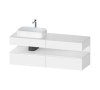 Duravit Duravit Meuble sous lavabo Qatego 160x55x60 cm, blanc mat, consoles, cuvette gauche Quantité:1