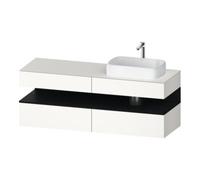 Duravit Duravit Meuble sous-lavabo Qatego 160x55x60 cm, chêne clair/blanc mat, placage, évier à droite Quantité:1