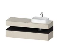 Duravit Duravit Meuble sous-lavabo Qatego 160x55x60 cm, gris mat/tamis mat, Pl, Br, B Quantité:1