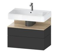 Duravit Duravit Meuble sous-lavabo Qatego 79x47x59 cm, E Ma/Gris m, 1 porte, avec poignée Quantité:1