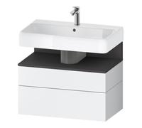 Duravit Duravit Meuble sous lavabo Qatego 79x47x59 cm, gris m/blanc m, 1 porte, avec B Quantité:1