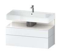 Duravit Duravit Meuble sous-lavabo Qatego 99x47x59 cm, blanc brillant/blanc mat, 1 tiroir, avec poignée Quantité:1