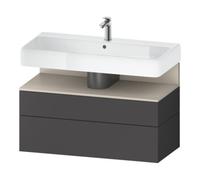 Duravit Duravit Meuble sous lavabo Qatego 99x47x59 cm, porte avec poignée, 1 tiroir, avec niche Quantité:1