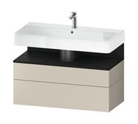 Duravit Duravit Meuble sous-lavabo Qatego 99x47x59cm, E blanc/taupe m, 1 porte, avec B Quantité:1