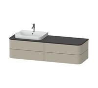 Duravit Duravit Meuble sous lavabo sans ES Happy D.2 Plus 40,8x160 cm, 4 tiroirs, BP l, Tau semi-mat Quantité:1