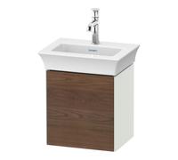 Duravit White Tulip, meuble sous-lavabo suspendu, largeur 384 x profondeur 298mm, avec 1x arrêt de porte à gauche, avec technologie tip-on, WT4240L7736, Couleur: Carrosserie : Soie blanche mate, Façad