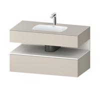 Duravit Duravit Meuble sous-vasque encastré Qatego 100x55x60cm, blanc avec tiroir, Kon-WTU, niche Quantité:1