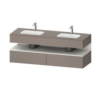 Duravit Duravit Meuble sous-vasque encastré Qatego 160x55x60 cm, Kon-WTU, blanc mat/basalte Quantité:1