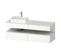 Duravit Duravit Meuble sous-vasque Qatego 160x55x60 cm, blanc mat, console, évier gauche Quantité:1