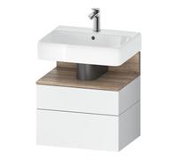 Duravit Duravit Meuble sous-vasque Qatego 59x47x59 cm, blanc mat, 1 tiroir, avec niche Quantité:1