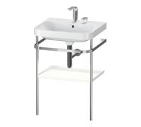 Duravit Duravit Meuble vasque Happy D.2 Plus 57,5x49 cm, 2 trous robinet, blanc mat, avec console Quantité:1