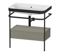 Duravit Duravit Meuble vasque Happy D.2 Plus 77,5x49 cm, sans trou, gris, avec console, 1 tiroir Quantité:1