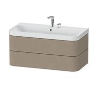 Duravit Duravit Meuble vasque Happy D.2 Plus 97,5x49 cm, 2 trous, lin, 2 tiroirs Quantité:1