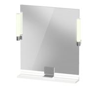 Duravit Duravit Miroir LED 9 W Sivida 65x65x3,6 cm, blanc chaud, interrupteur, acier, chromé Quantité:1