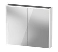 Duravit Duravit Miroir LED D-Code 2.0 m, prise, 2 portes, lumière frontale, 80x70x14,8 cm, blanc mat Quantité:1