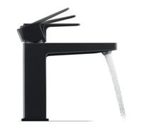Duravit Duravit Mitigeur lavabo 1 trou M Manhattan bec 129mm, tirette vidage, noir mat Quantité:1