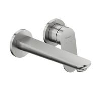 Duravit Duravit Set de montage prêt à l’emploi Wave Mitigeur lavabo mono-commande, bec 202 mm, ES brossé Quantité:1